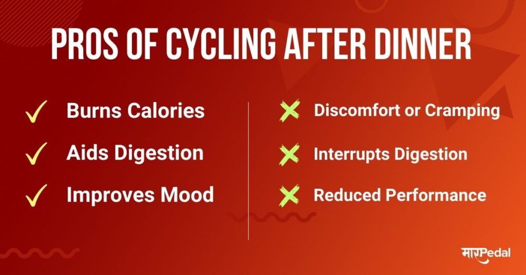 cycling after dinner for weight loss
